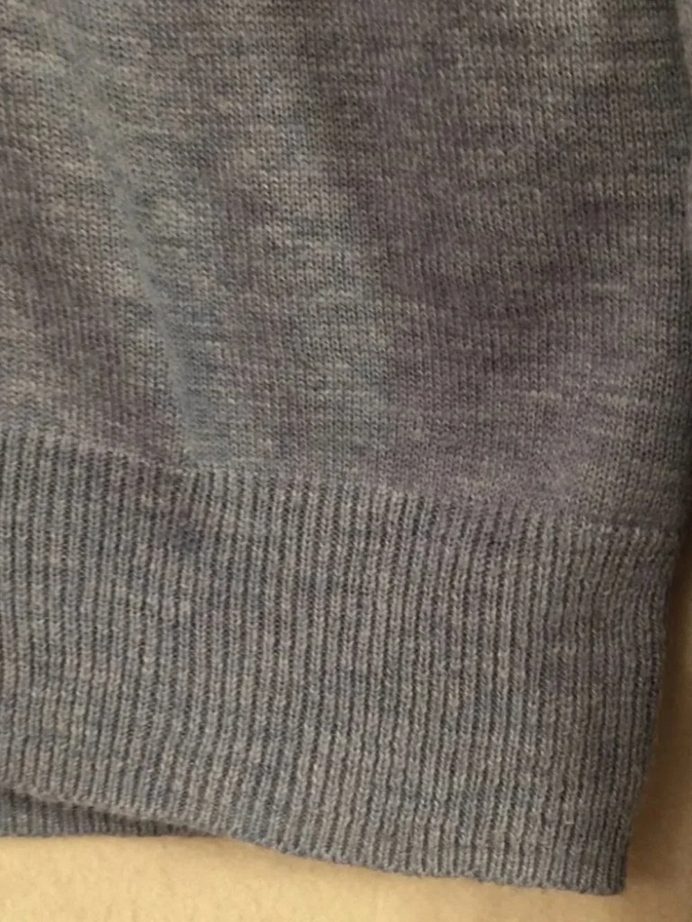 J. Crew heather blue slub 100% cotton v-neck long sleeve knit sweater